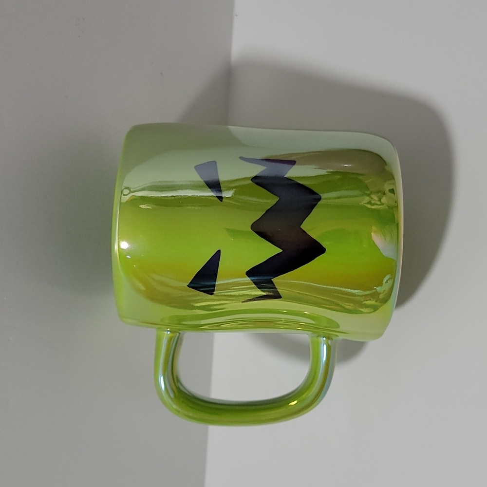 Rae Dunn Halloween Green Iridescenct Boo Mug